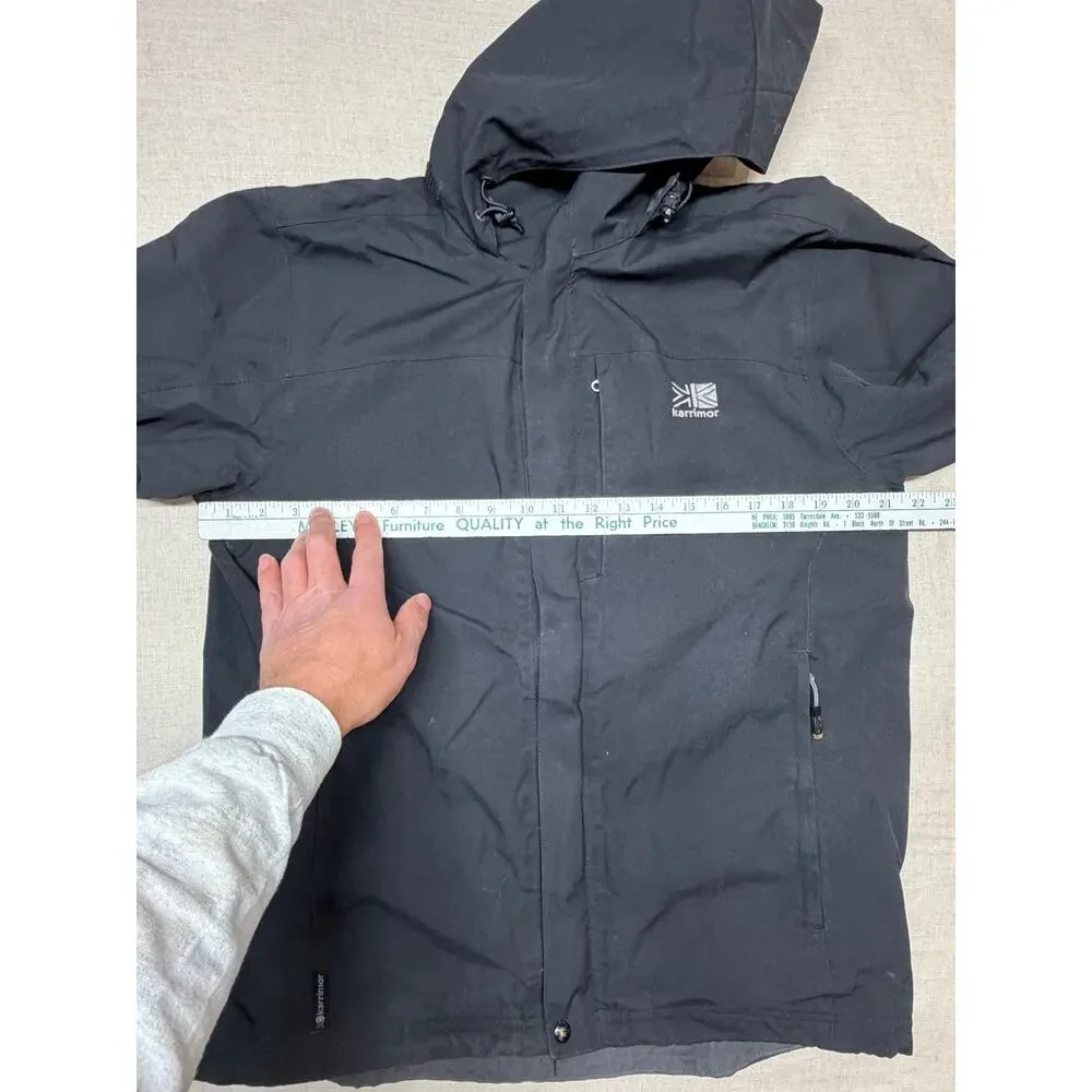 Karrimor WeatherTite Waterproof Jacket Men’s Small Black Hooded Outdoor‎ Coat